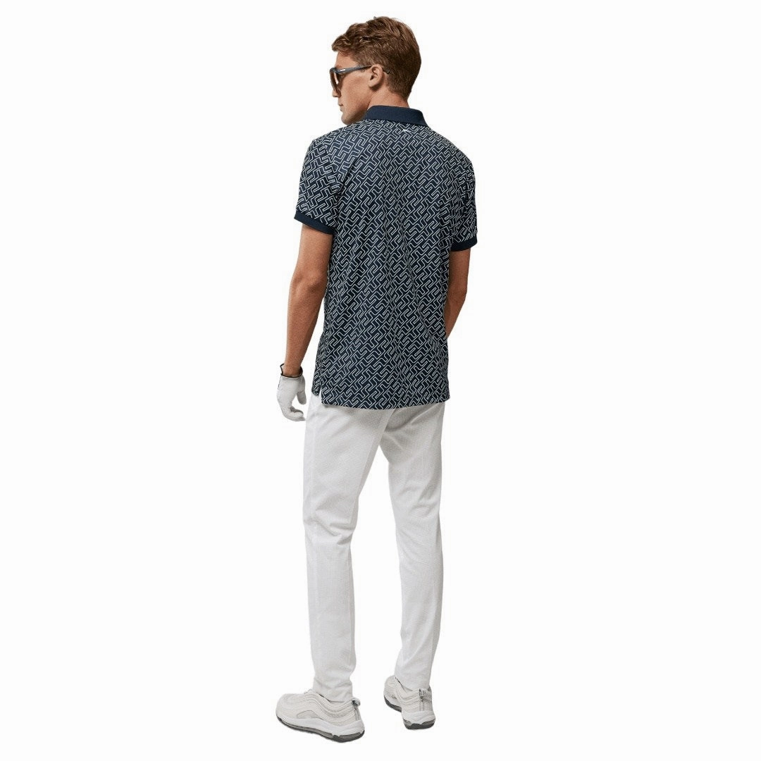 men's track pants, men's essential basics J.Lindeberg Tour Tech Print Golf Shirt GMJT07067