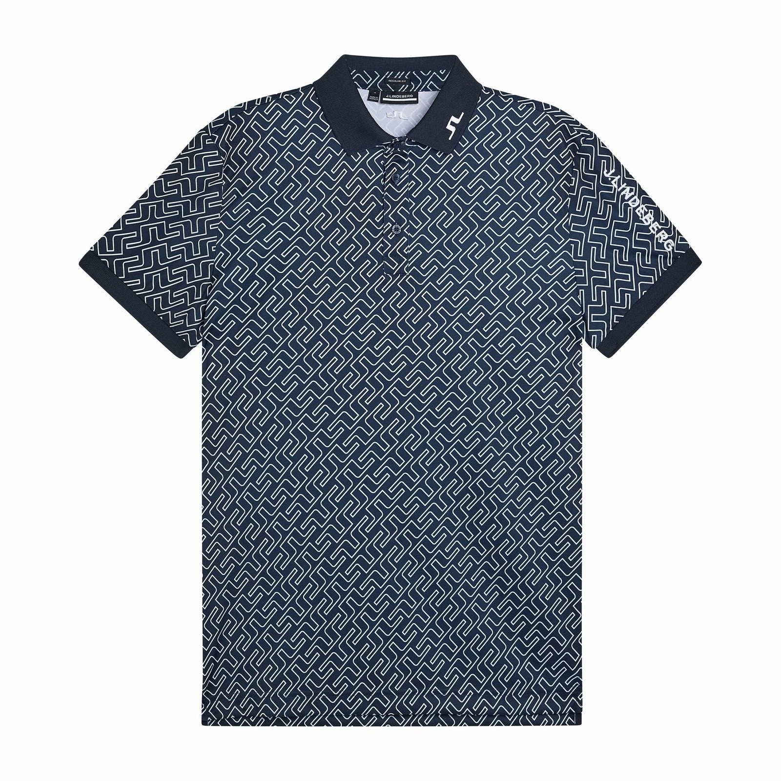 men's golf outerwear J.Lindeberg Tour Tech Print Golf Shirt GMJT07067