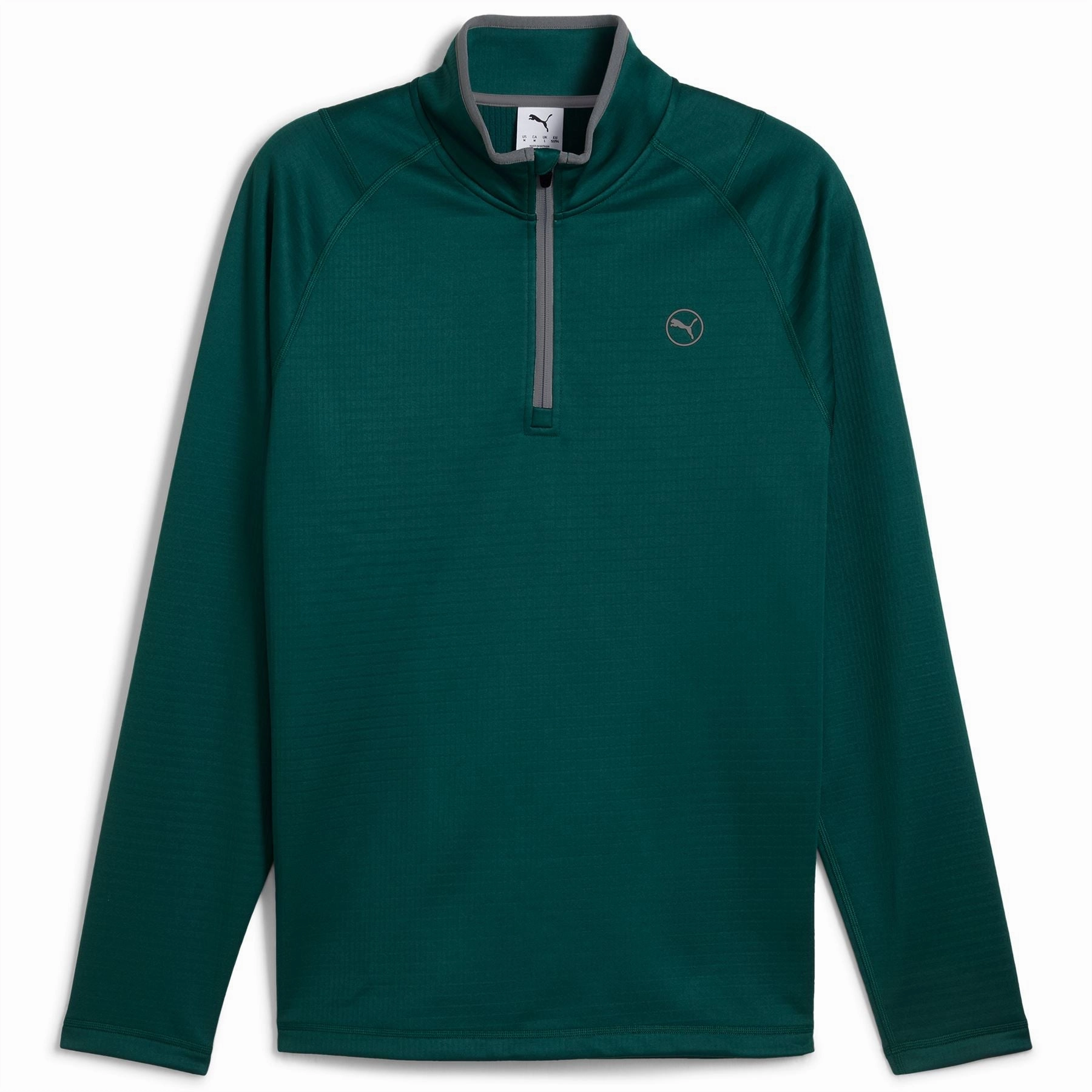 Waffle Fleece Quarter Zip Dark Myrtle Puma men's athletic clothing