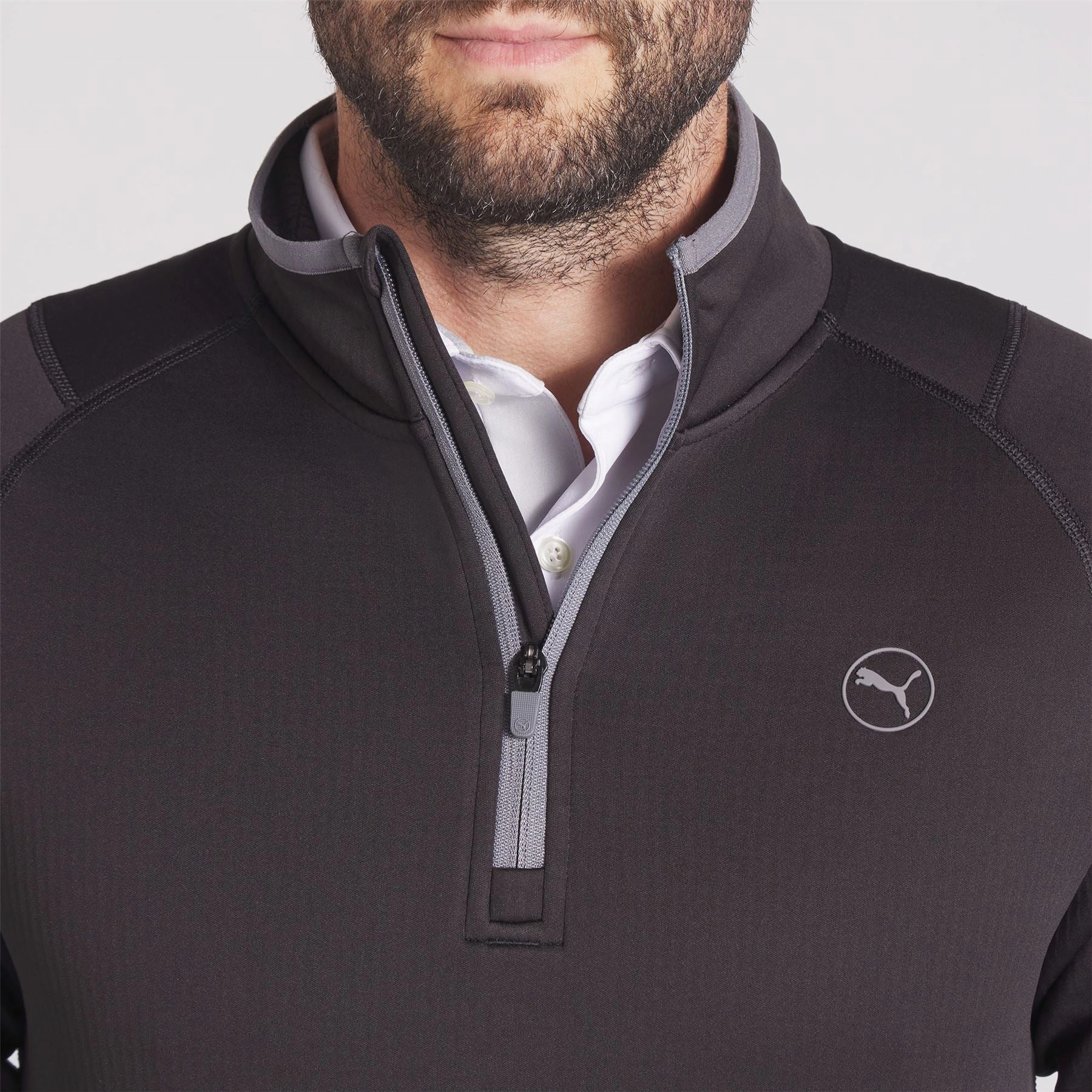Waffle Fleece Quarter Zip Mid Puma Black Puma Men's Sportswear