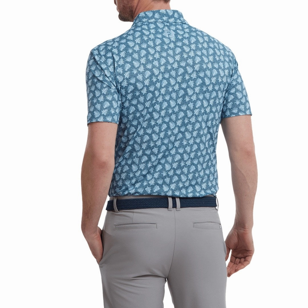 gender-neutral clothing, junior jumper style FootJoy Shadow Palm Print Pique Golf Shirt 88375