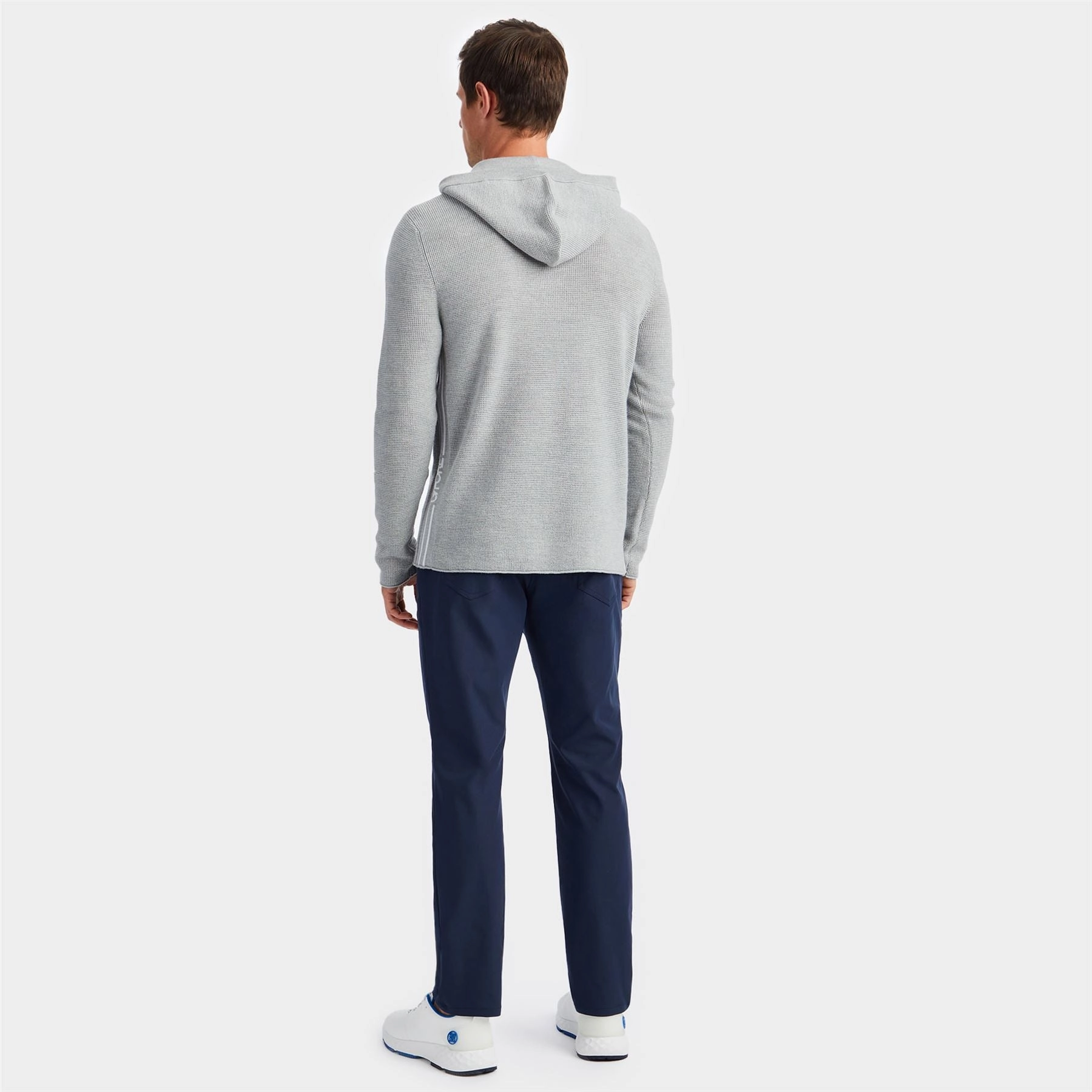 Waffle Stitch Merino Hoodie Light Heather Grey G/Fore Men's Fashion