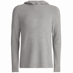 Waffle Stitch Merino Hoodie Light Heather Grey G/Fore men's golf fashion