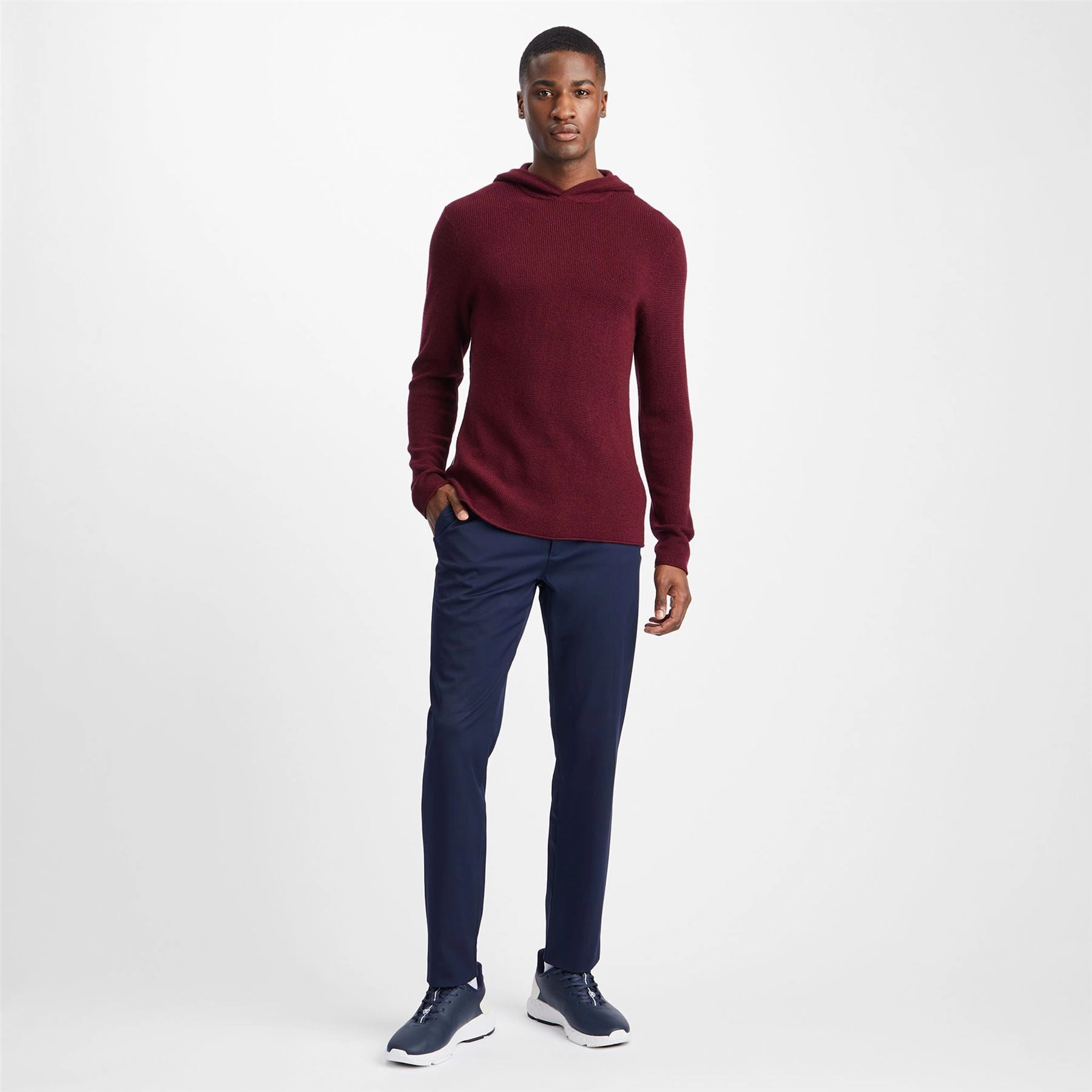Waffle Stitch Merino Hoodie Rhubarb G/Fore Men's Fashion
