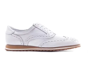 Walter Genuin Brogue Calf White Golf Shoe women's classic golf shoes