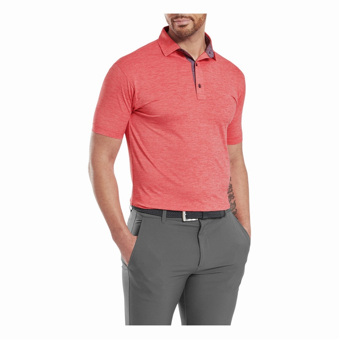 women's golf wear FootJoy Heather Lisle with Trim Golf Polo Shirt 34071
