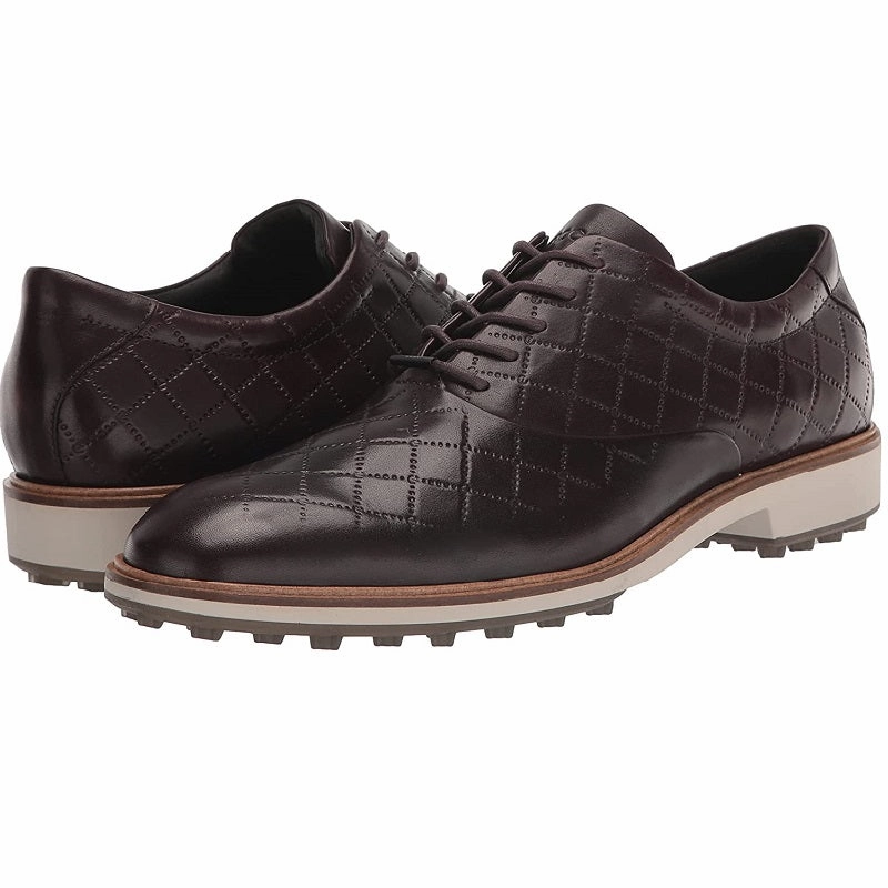 Ecco Men's Golf Classic Hybrid Golf Shoes Foam Midsole Shoes, Comfort Wear Shoes, Knit Upper Shoes