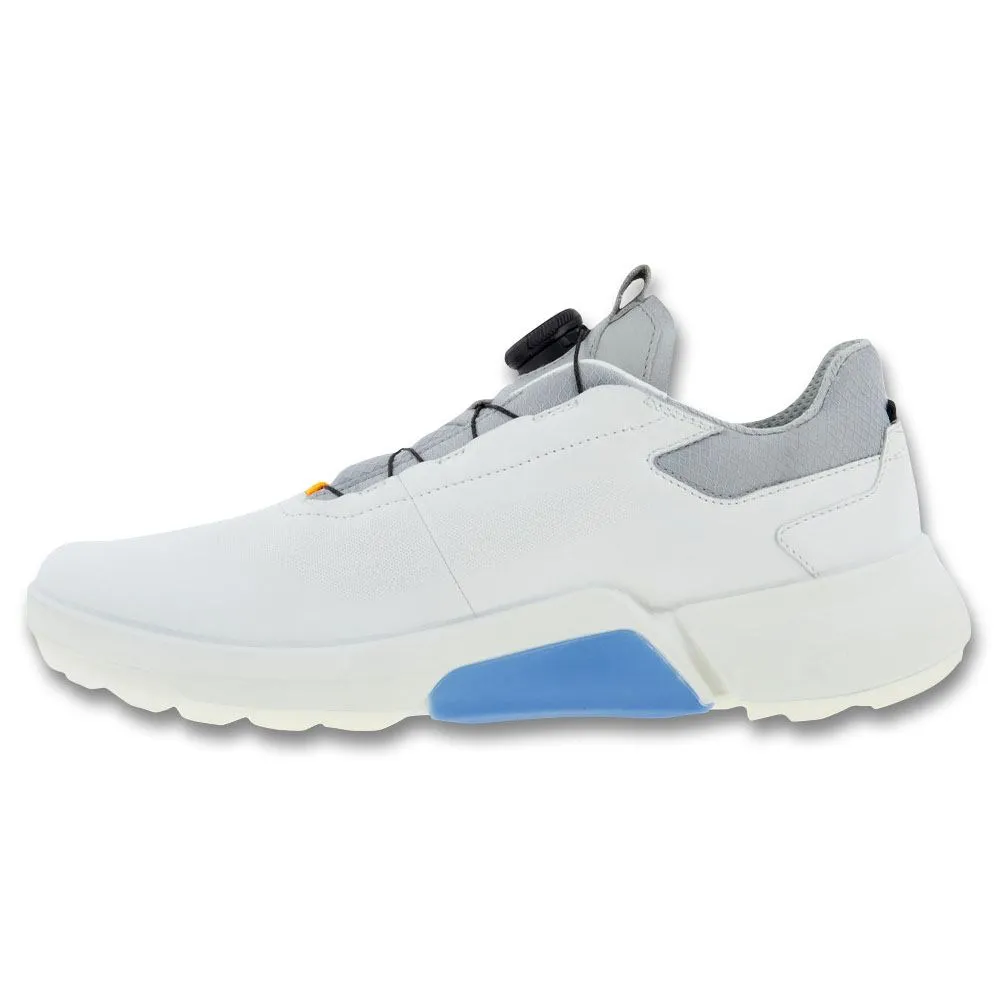 ECCO BIOM H4 BOA Spikeless Golf Shoes White/Retro Blue - SS23 Men Low-Top Sneakers