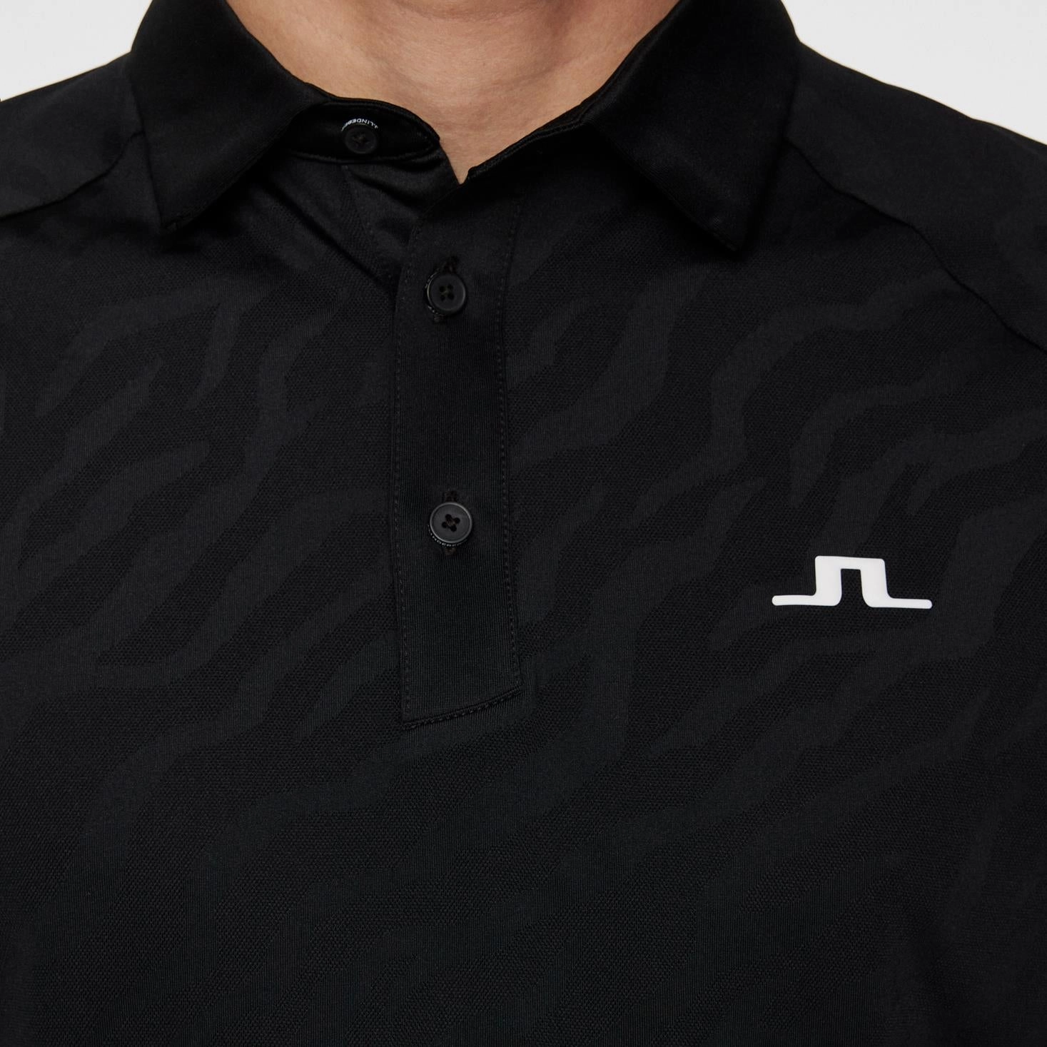Wilhelm Regular Fit Polo Black J.Lindeberg Golfwear for Men