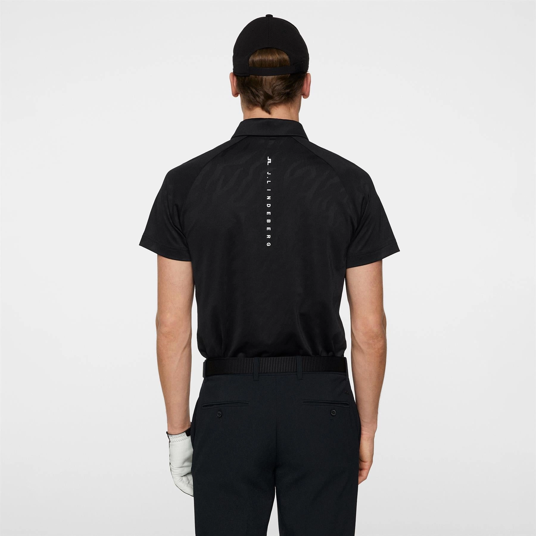 Wilhelm Regular Fit Polo Black J.Lindeberg Golfwear for Men