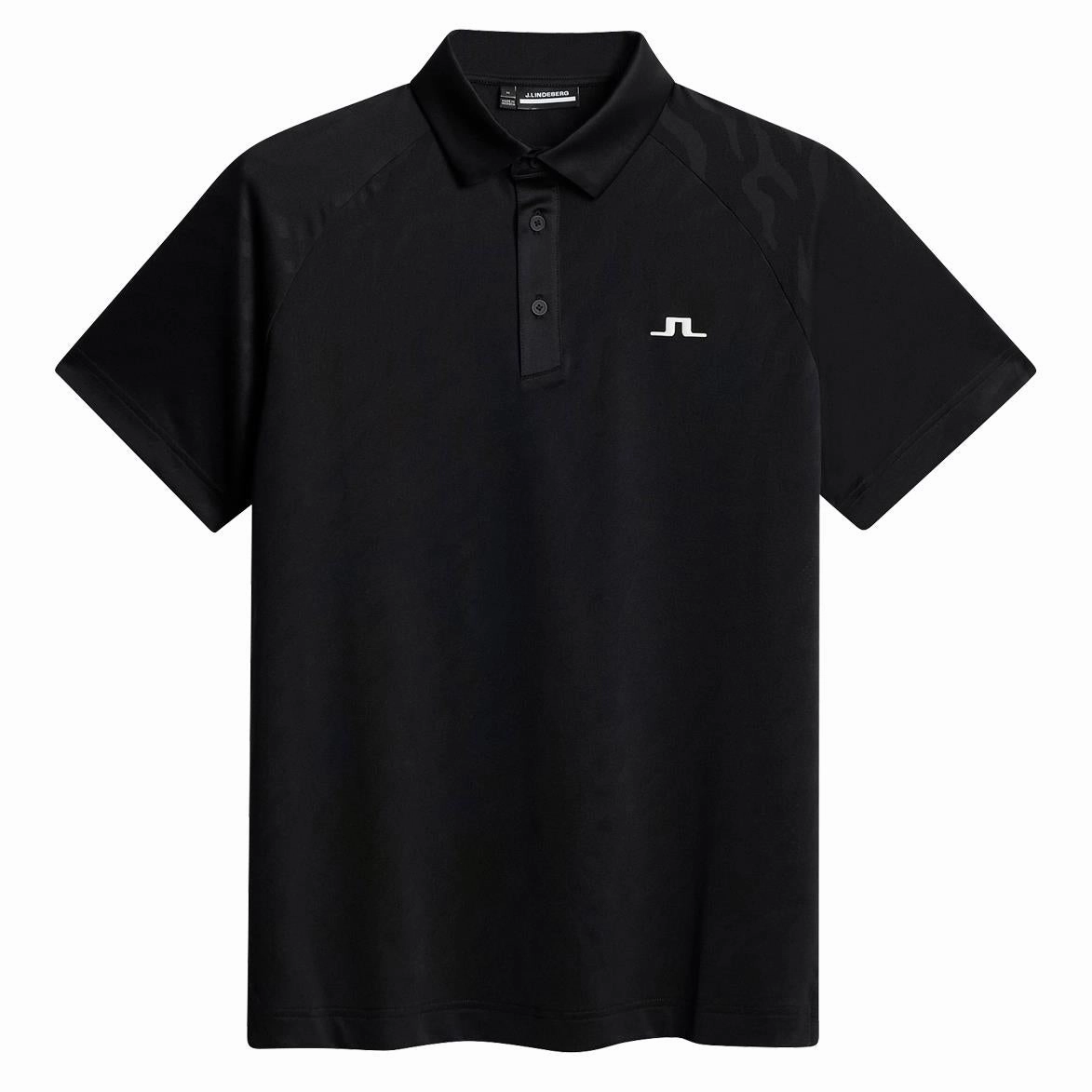 Wilhelm Regular Fit Polo Black J.Lindeberg Golfwear for Men