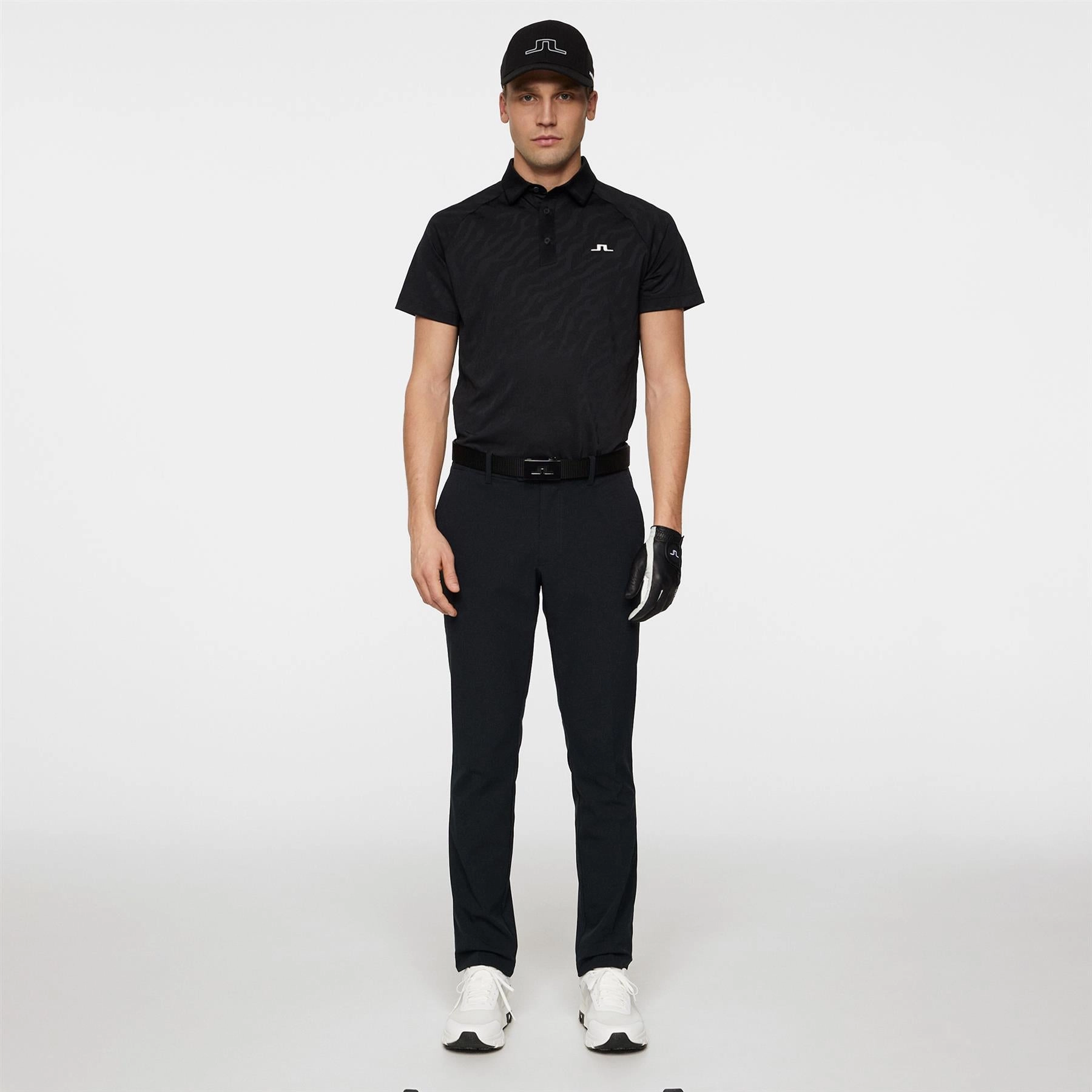 Wilhelm Regular Fit Polo Black J.Lindeberg Golfwear for Men