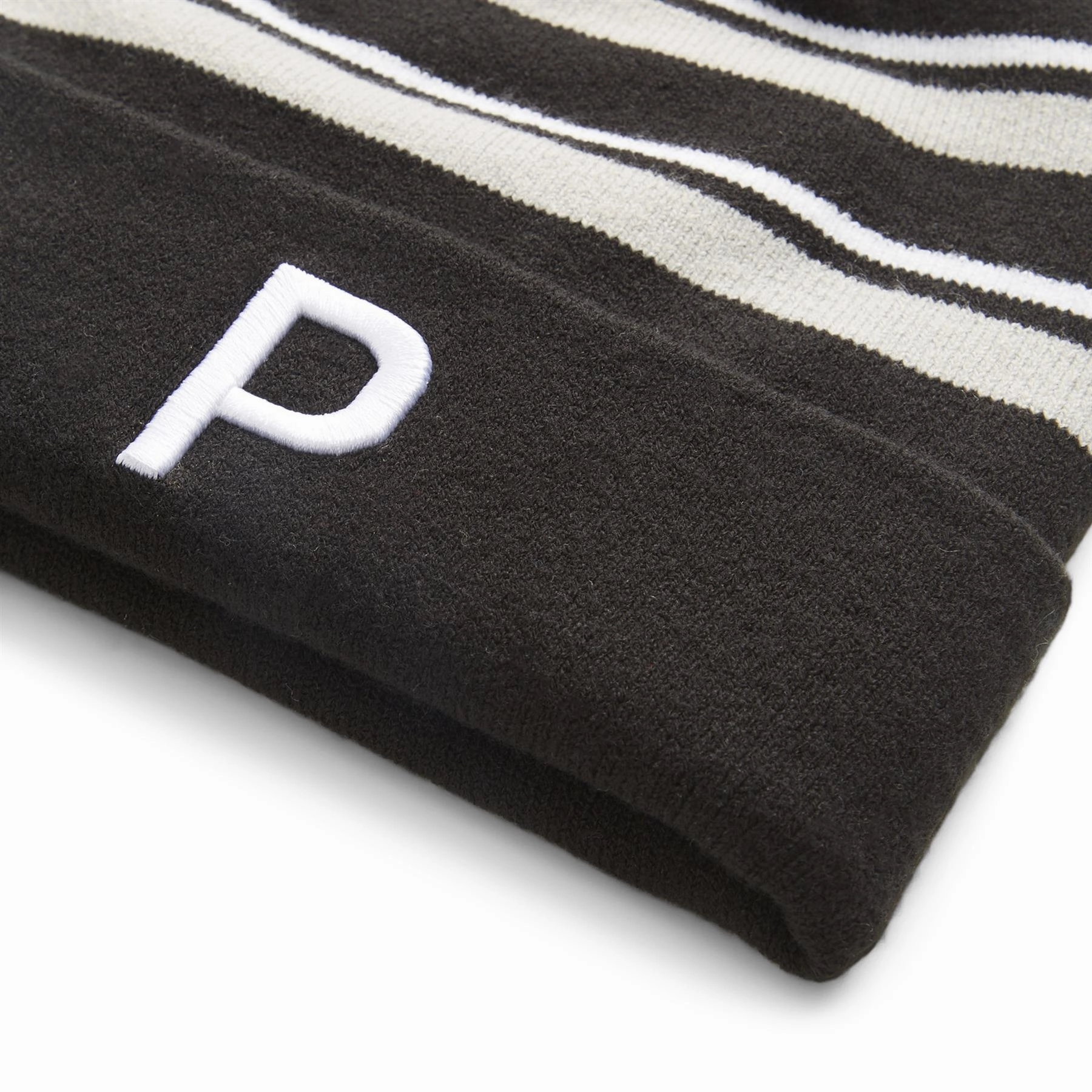 WRMLBL Stripe Pom Beanie Grey/Black Puma Men's Sportswear