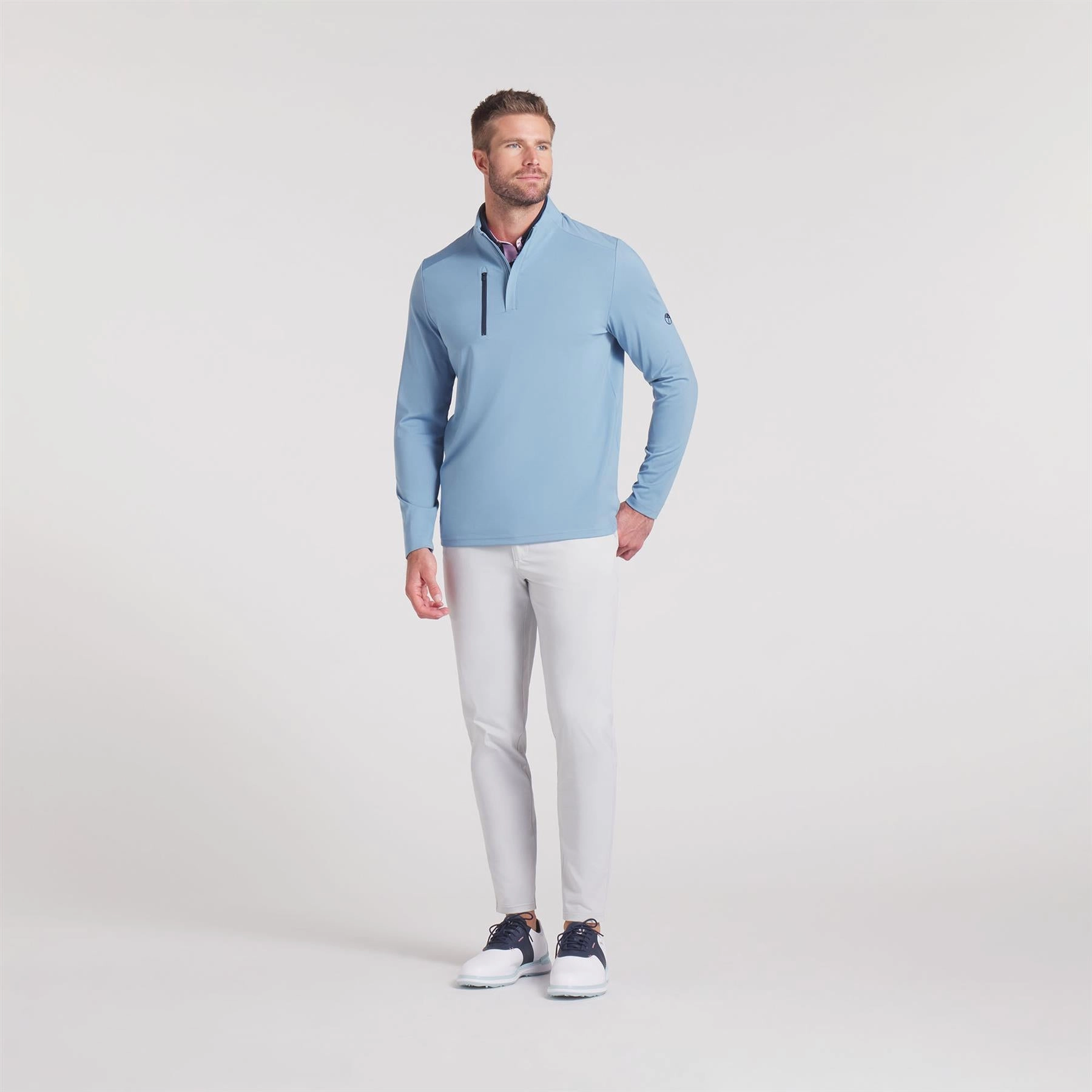 x AP Cloudspun Tech Quarter Zip Zen Blue Puma Men's Sportswear