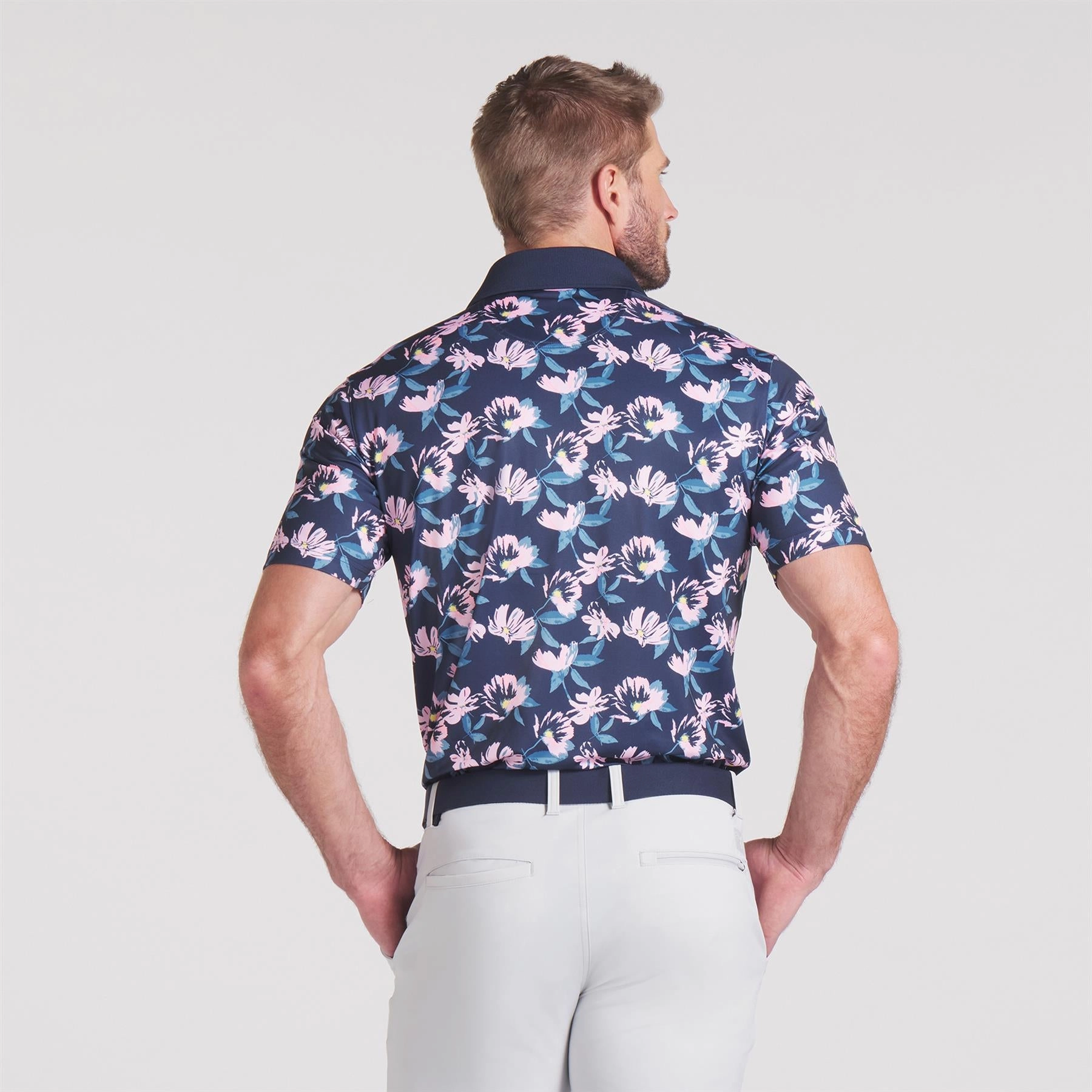 x AP Spring Florals Polo Deep Navy/Pale Pink Puma Men's Sportswear