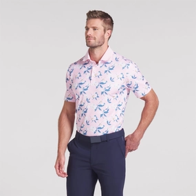 x AP Spring Florals Polo Pale Pink Puma men's athletic clothing