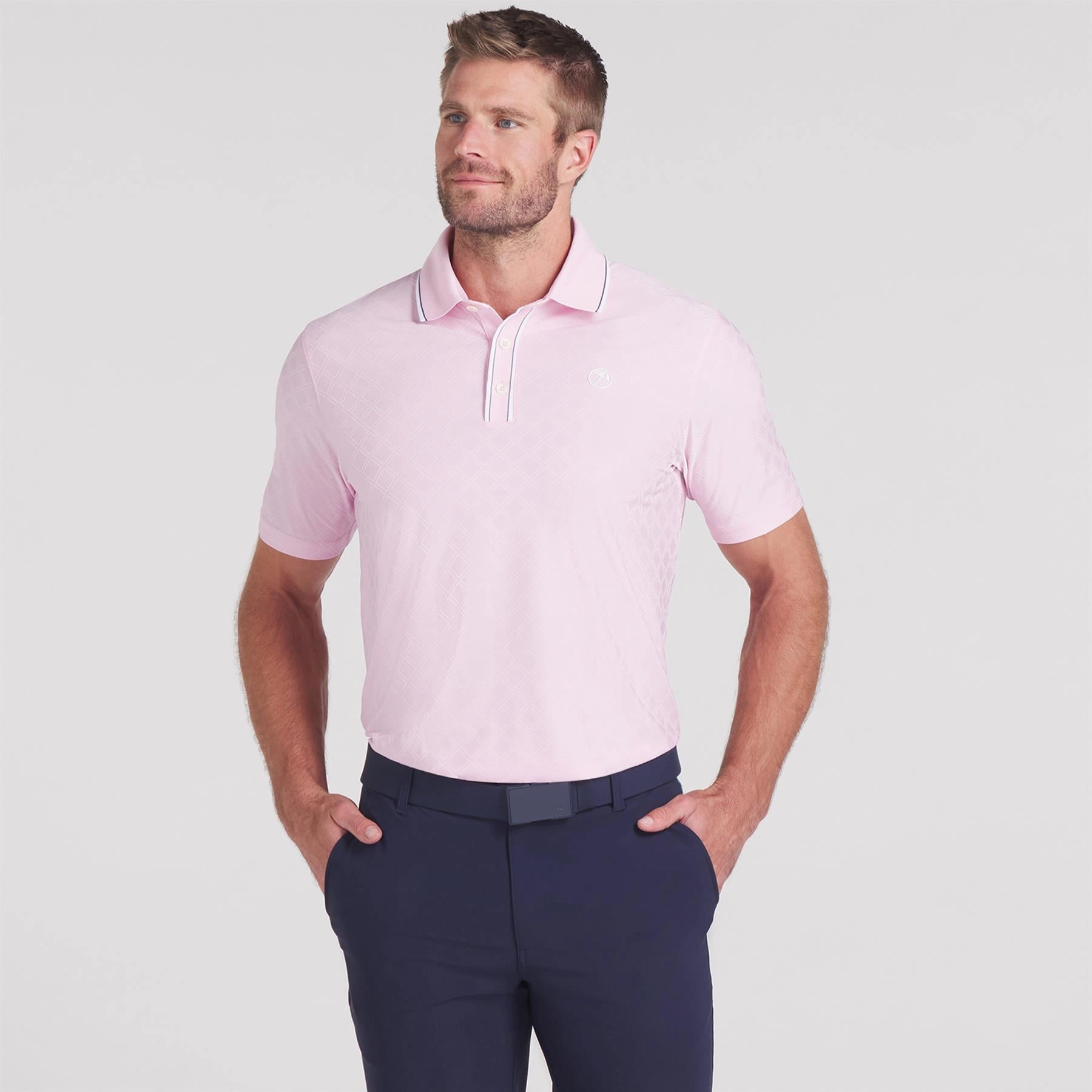 x AP Tipped Jacquard Polo Pale Pink Puma men's athletic clothing