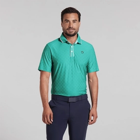 x AP Tipped Jacquard Polo Sparkling Green Puma men's athletic clothing