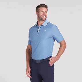 x AP Tipped Jacquard Polo Zen Blue Puma men's athletic clothing