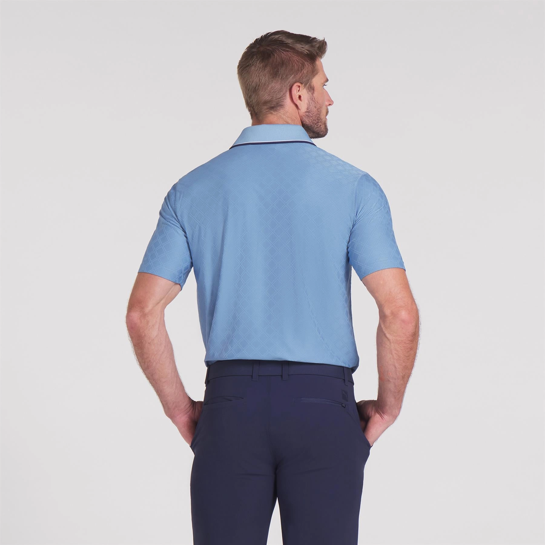 x AP Tipped Jacquard Polo Zen Blue Puma Men's Sportswear