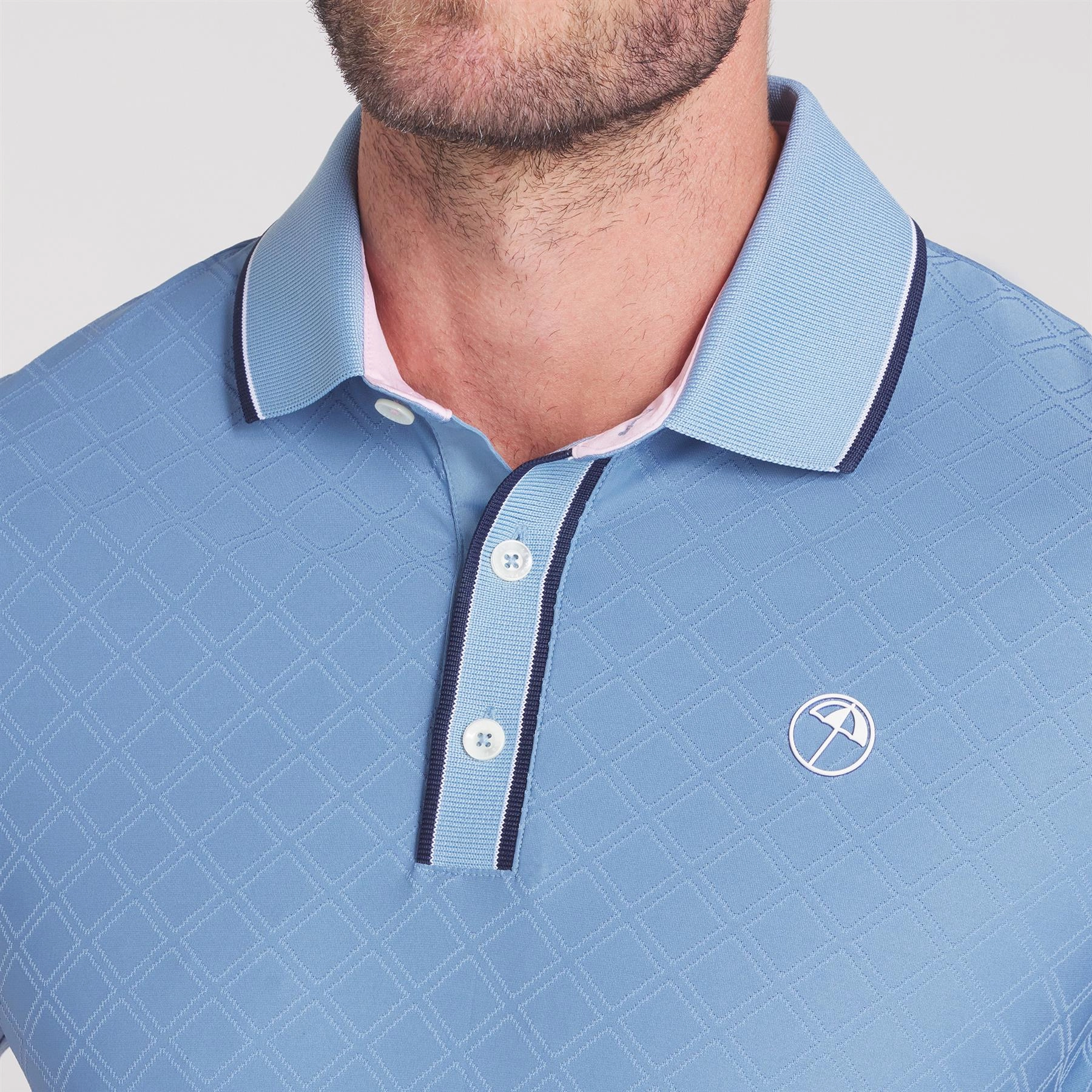 x AP Tipped Jacquard Polo Zen Blue Puma Men's Sportswear