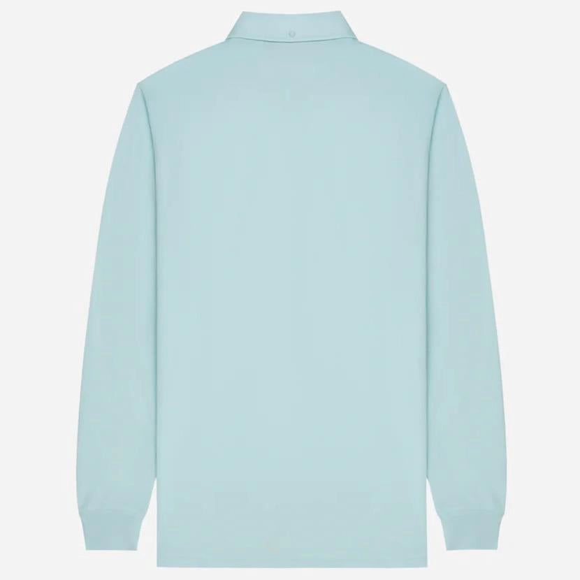 x Jesper Parnevik LS Cotton Pique Polo Ice Blue Malbon Men's Golf Lifestyle Wear