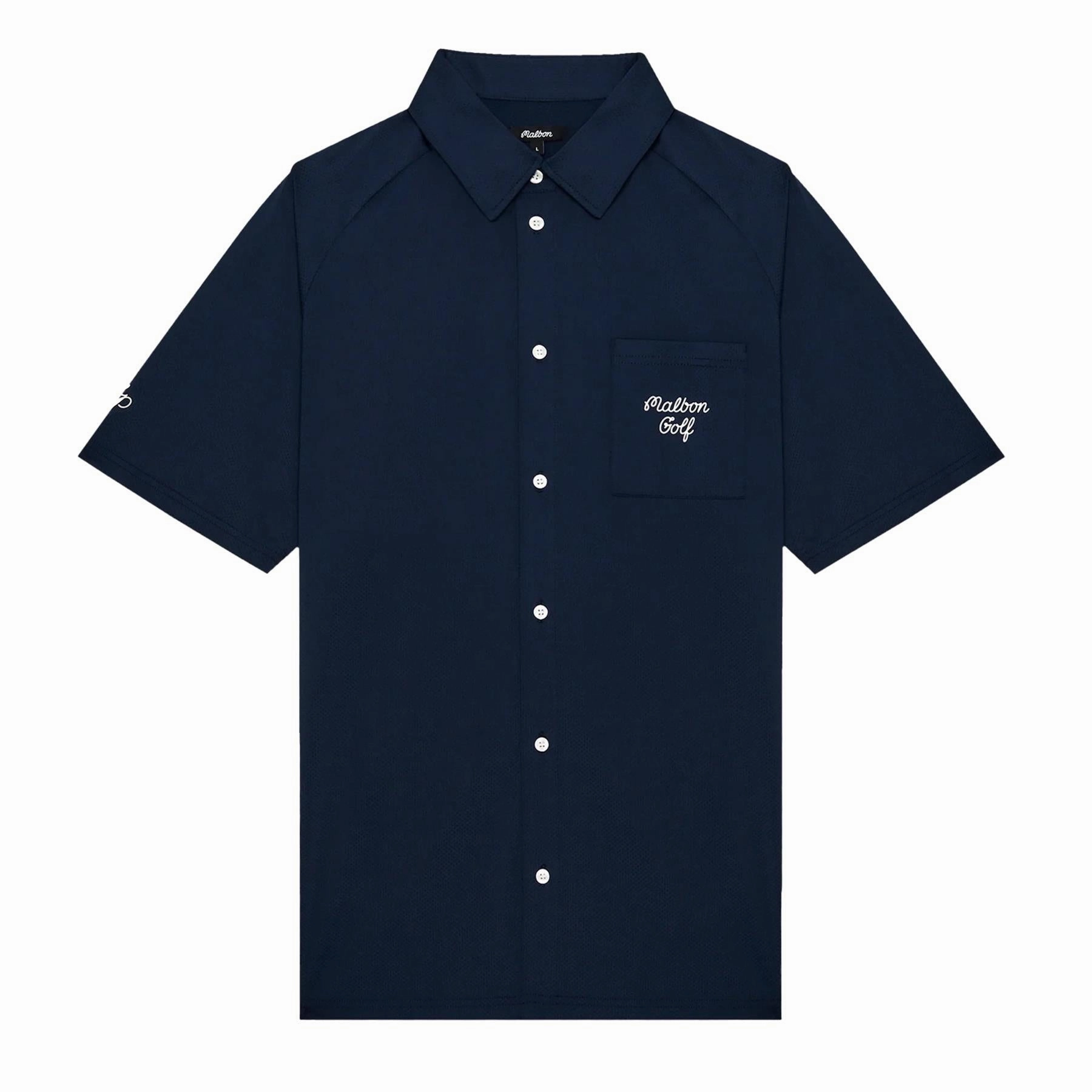 x Jesper Parnevik Osprey Polo Navy Malbon Men's Golf Lifestyle Wear