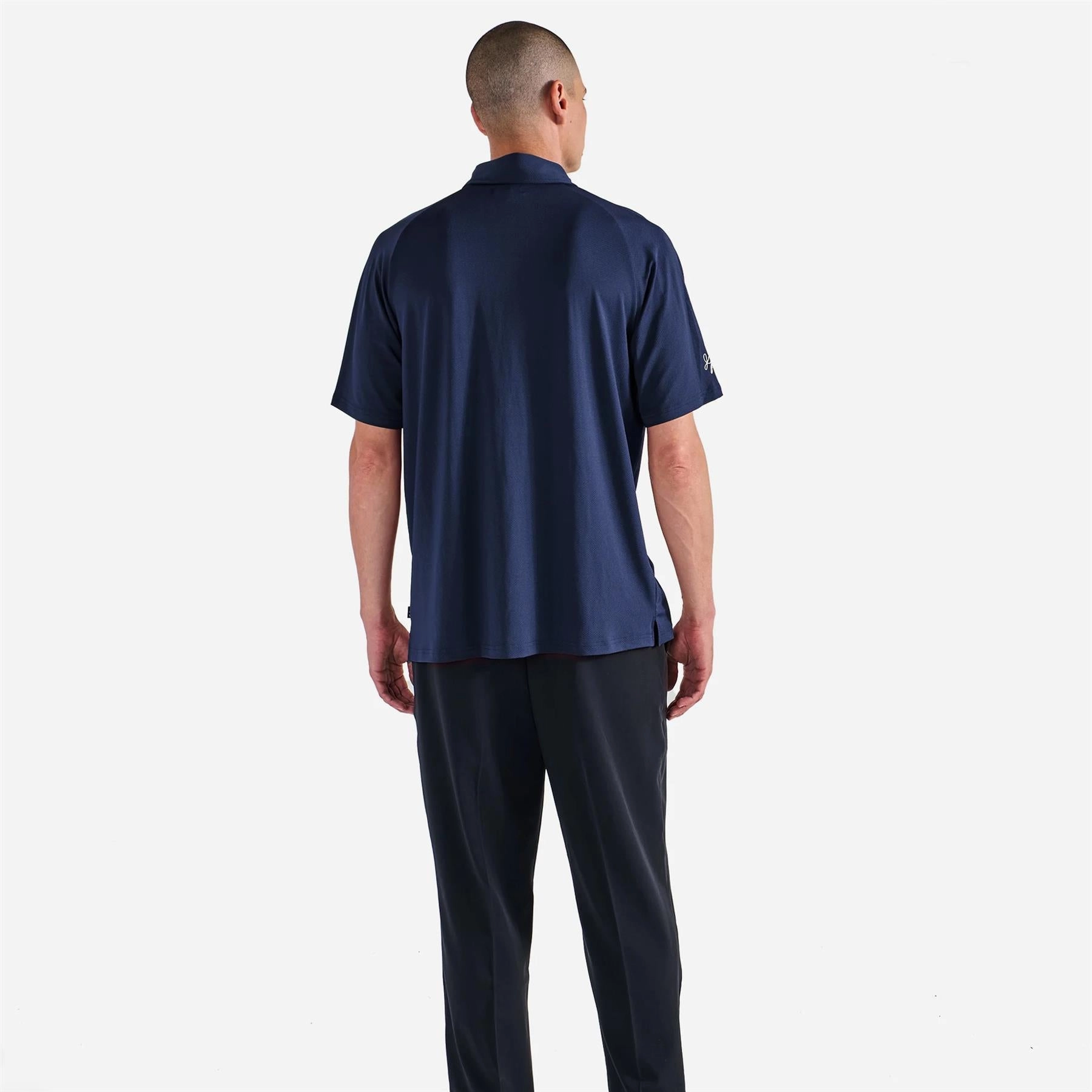 x Jesper Parnevik Osprey Polo Navy Malbon Men's Golf Lifestyle Wear