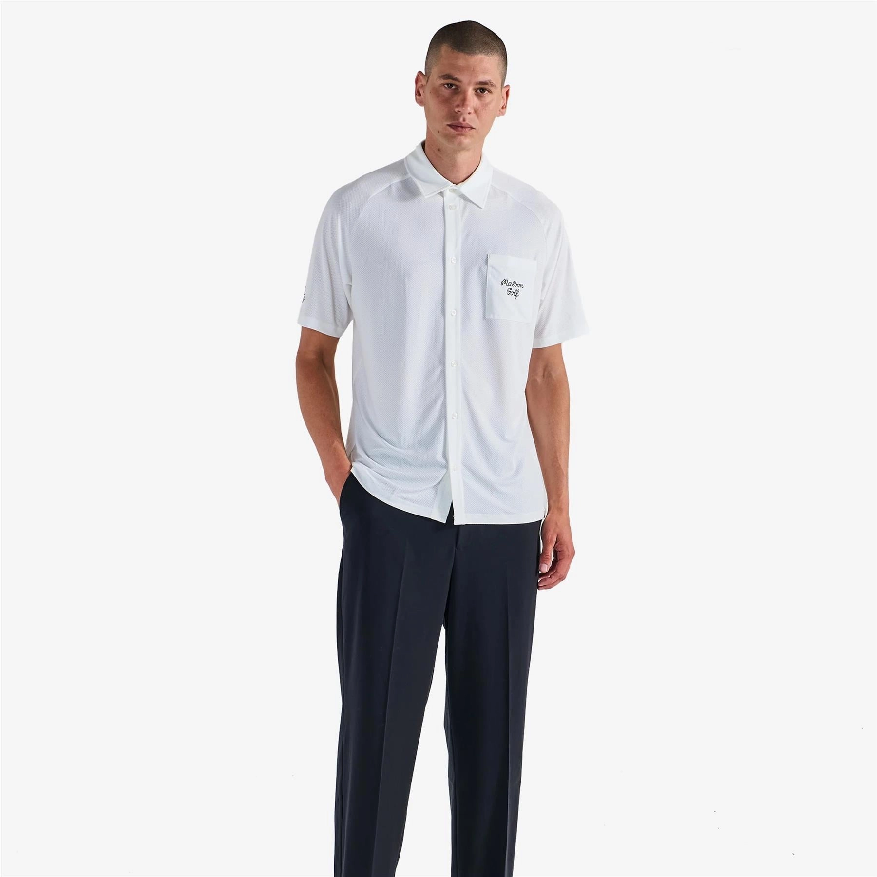 x Jesper Parnevik Osprey Polo White Malbon Men's Golf Lifestyle Wear