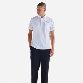 x Jesper Parnevik Single Pocket Cotton Polo White Malbon mens golf lifestyle wear