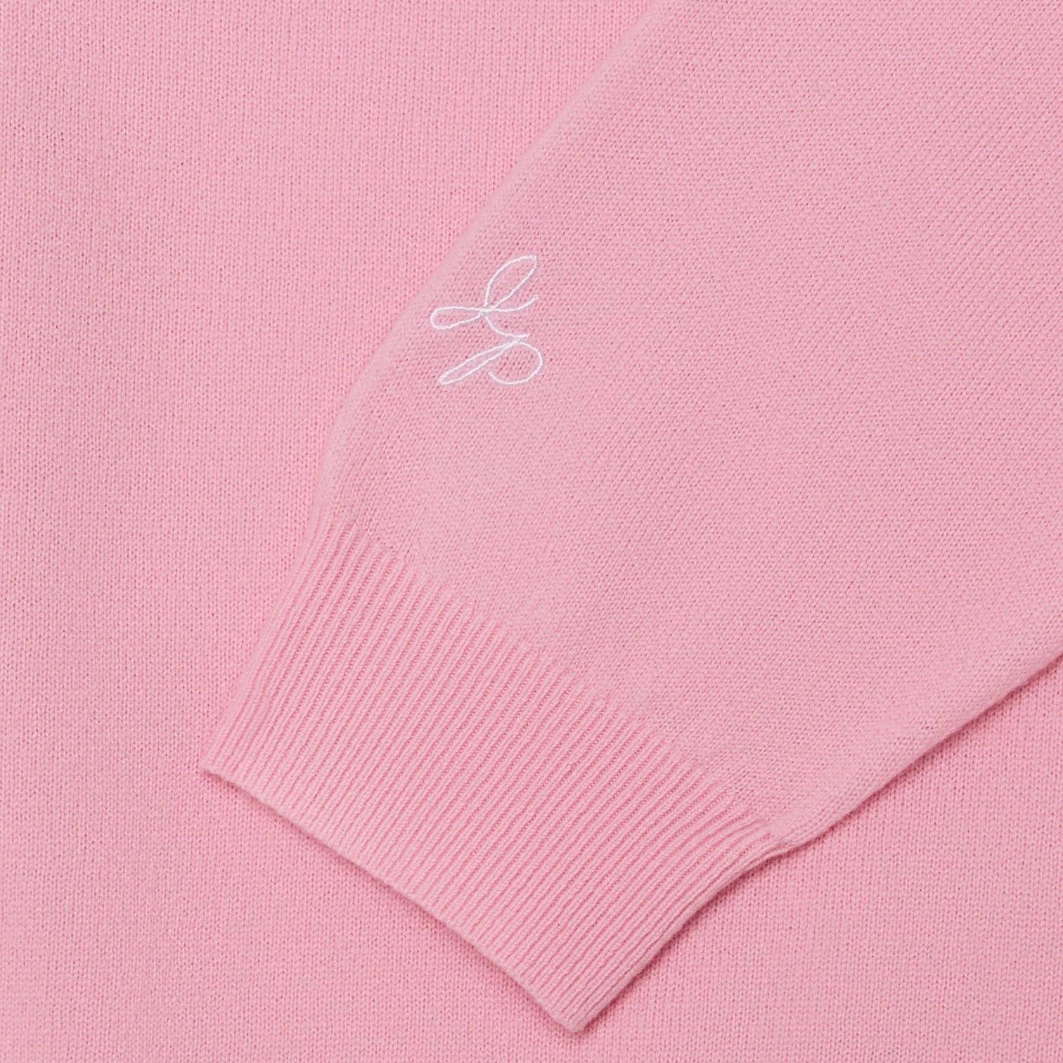 x Jesper Parnevik V-Neck Merino Wool Sweater Pink Malbon Men's Golf Lifestyle Wear
