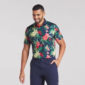 x PTC Floral Polo Deep Navy Puma men's athletic clothing