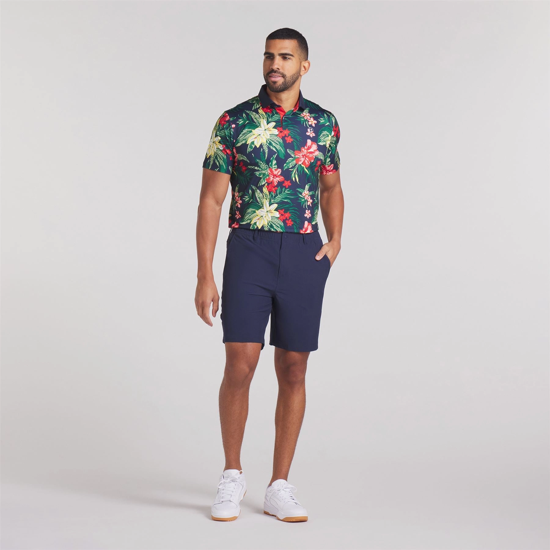 x PTC Floral Polo Deep Navy Puma Men's Sportswear