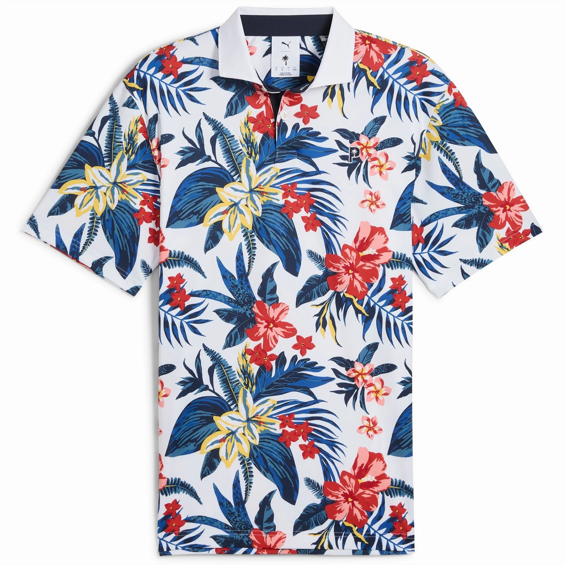 x PTC Floral Polo White Glow Puma Men's Sportswear