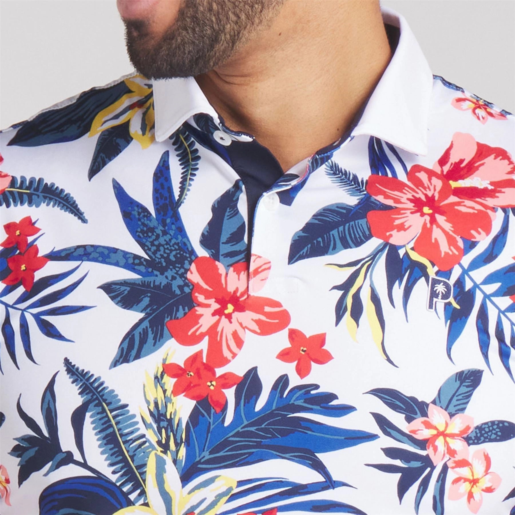 x PTC Floral Polo White Glow Puma Men's Sportswear