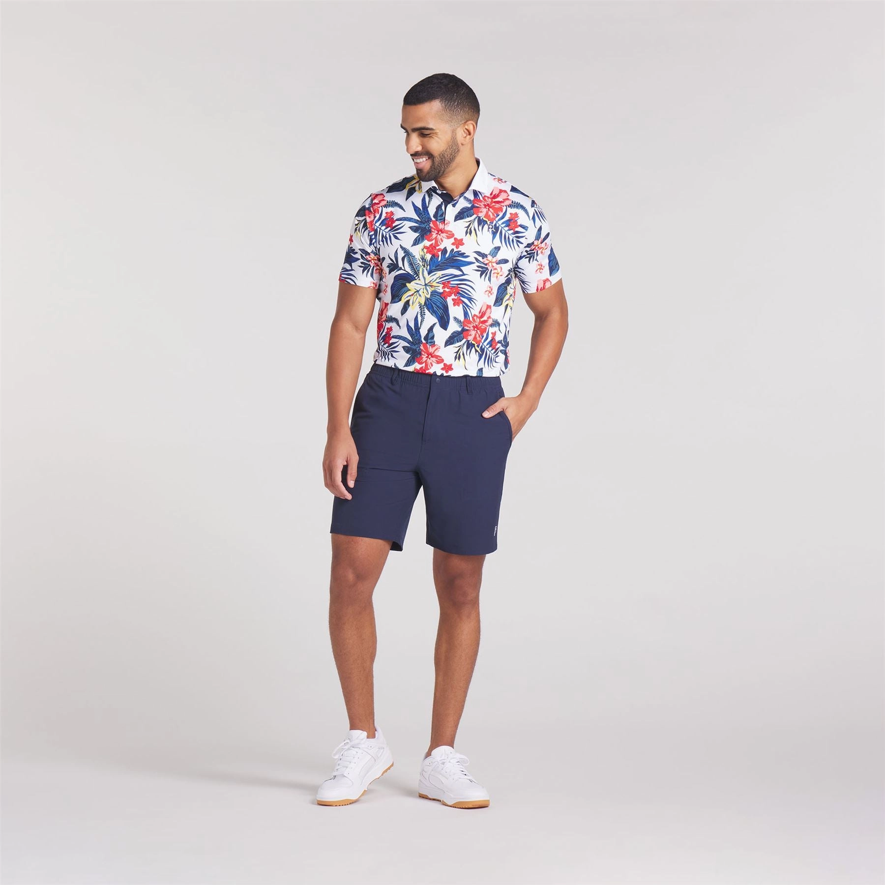 x PTC Floral Polo White Glow Puma Men's Sportswear