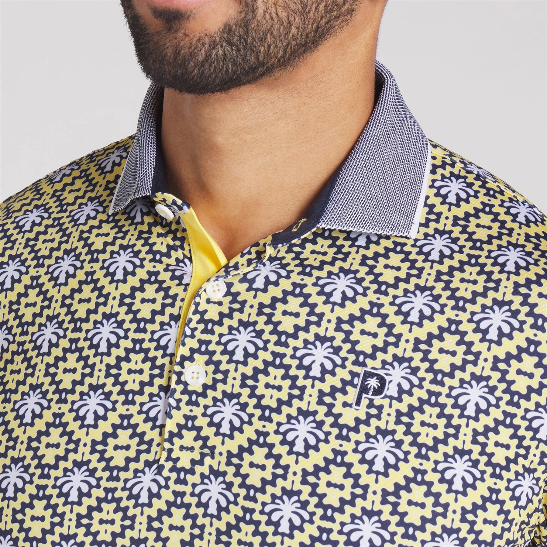 x PTC Tile Polo Red Fire/Sunny Yellow Puma Men's Sportswear
