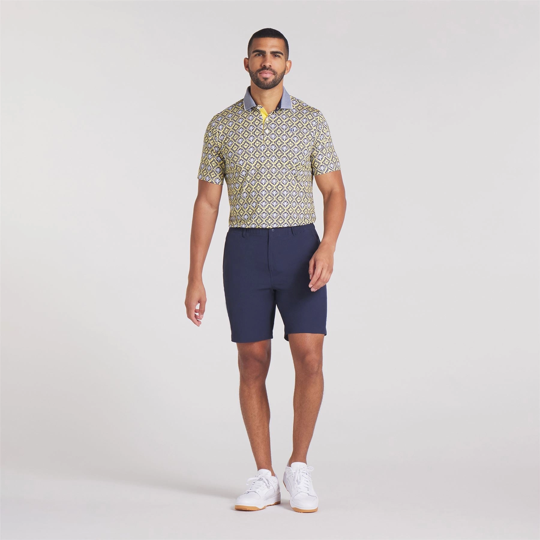 x PTC Tile Polo Red Fire/Sunny Yellow Puma Men's Sportswear