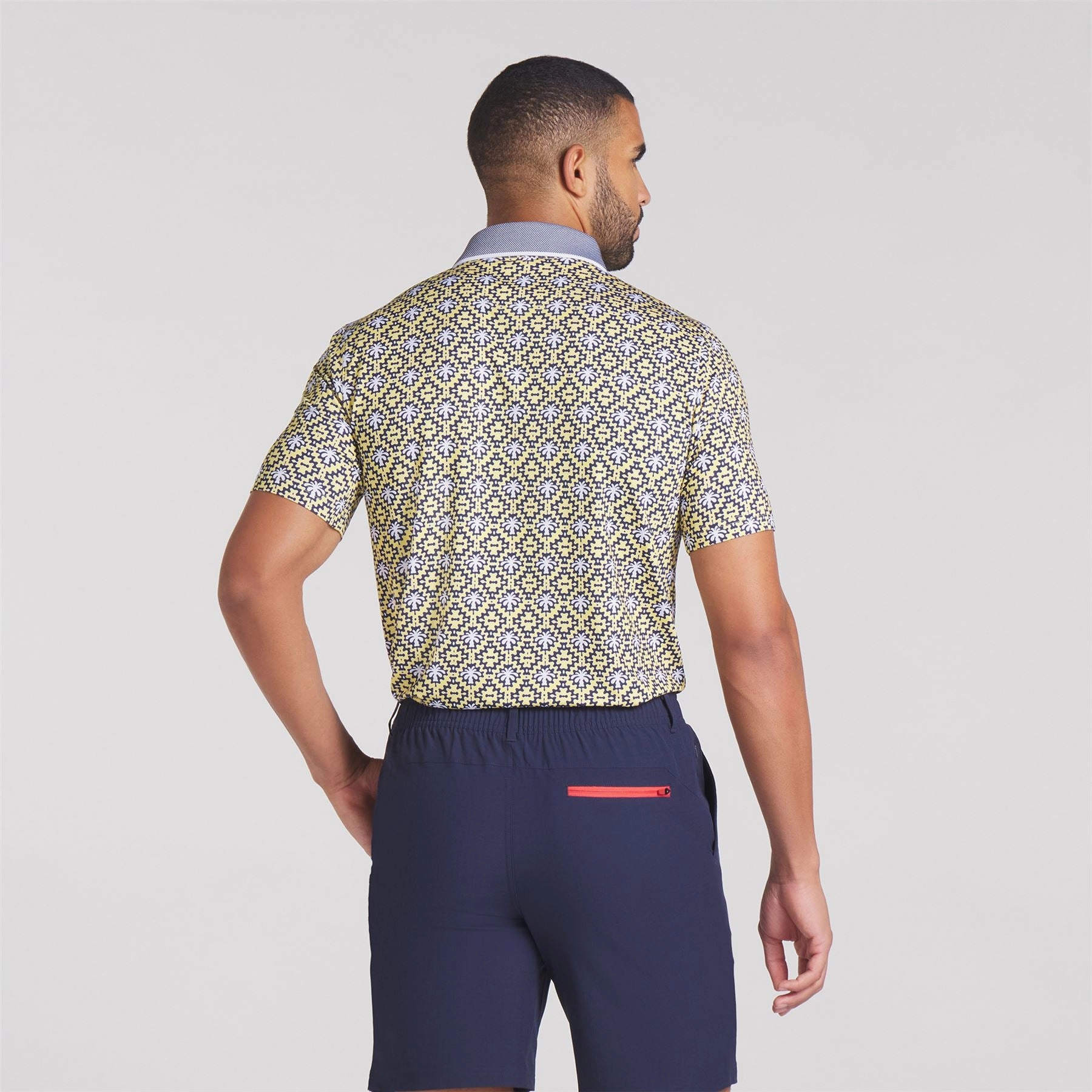 x PTC Tile Polo Red Fire/Sunny Yellow Puma Men's Sportswear