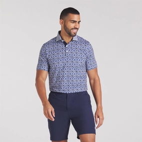 x PTC Tile Polo White Glow/Deep Navy Puma men's athletic clothing