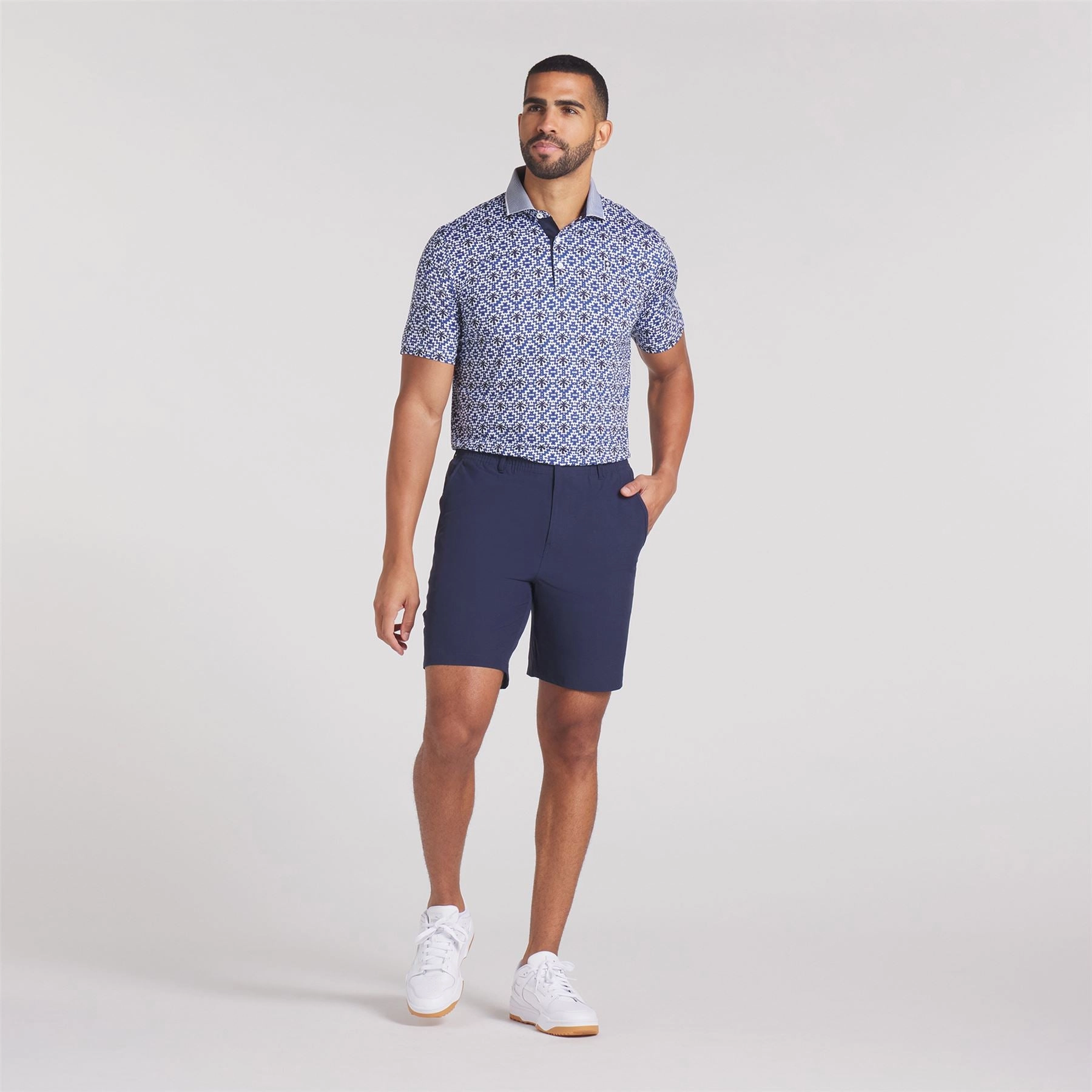 x PTC Tile Polo White Glow/Deep Navy Puma Men's Sportswear