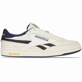 x Reebok Club C Golf Shoes White/Revenge Navy Manors mens classic apparel