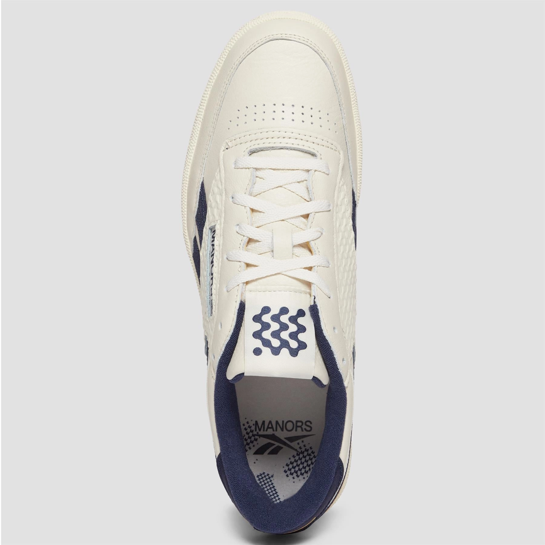 x Reebok Club C Golf Shoes White/Revenge Navy Manors Men's Classic Apparel