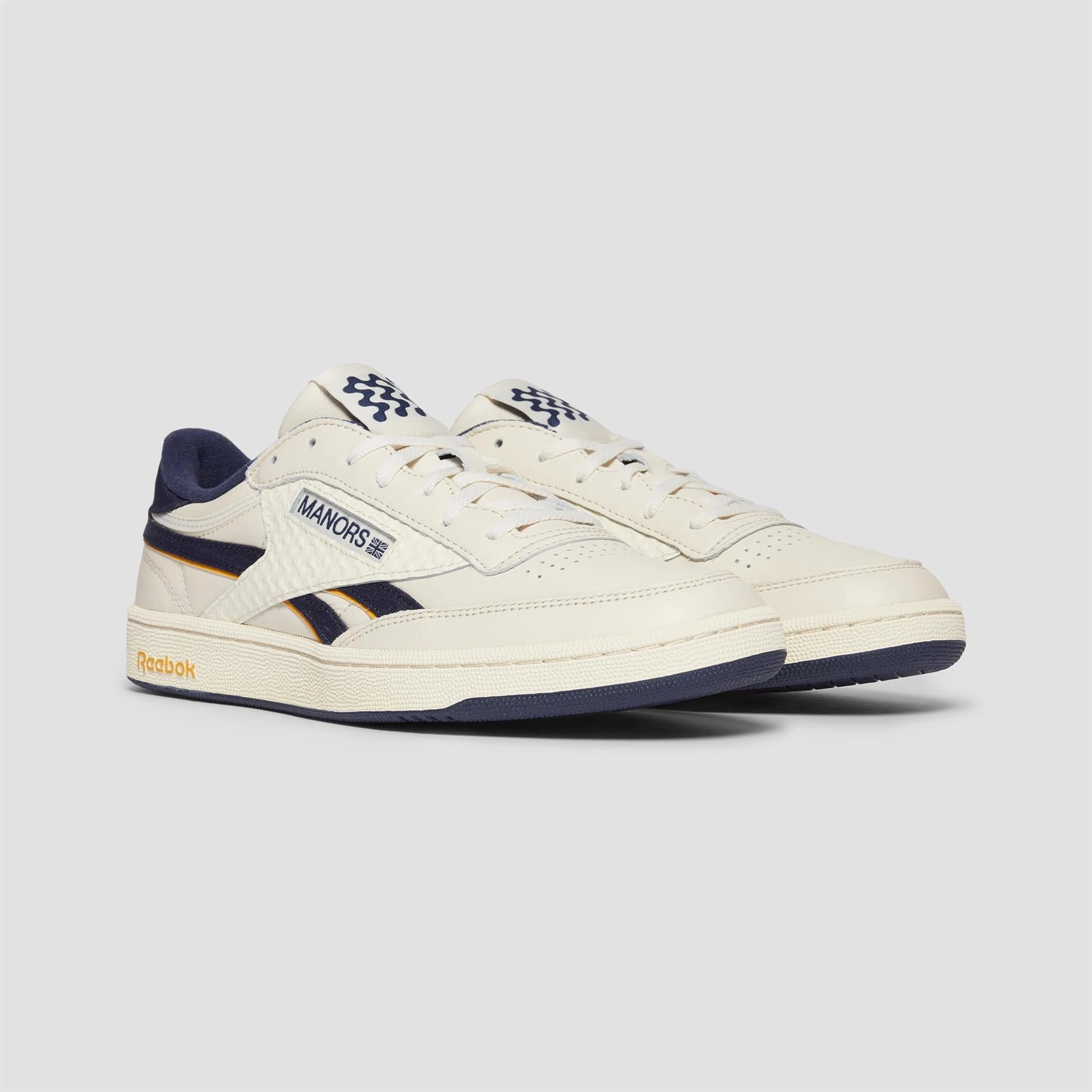 x Reebok Club C Golf Shoes White/Revenge Navy Manors Men's Classic Apparel