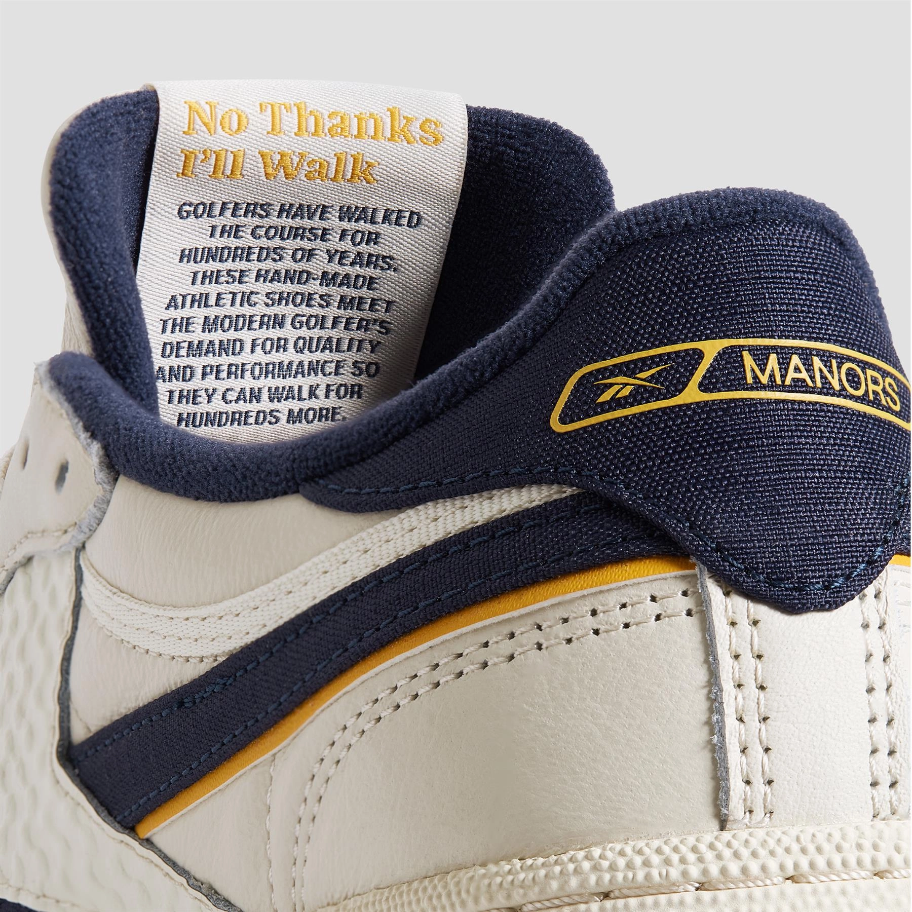 x Reebok Club C Golf Shoes White/Revenge Navy Manors Men's Classic Apparel