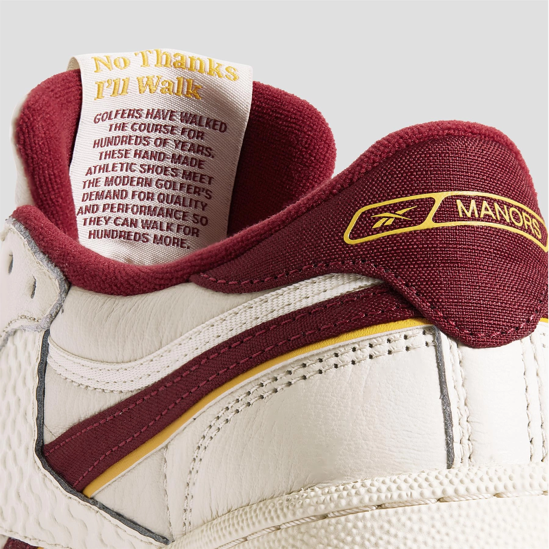 x Reebok Club C Golf Shoes White/Revenge Red Manors Men's Classic Apparel