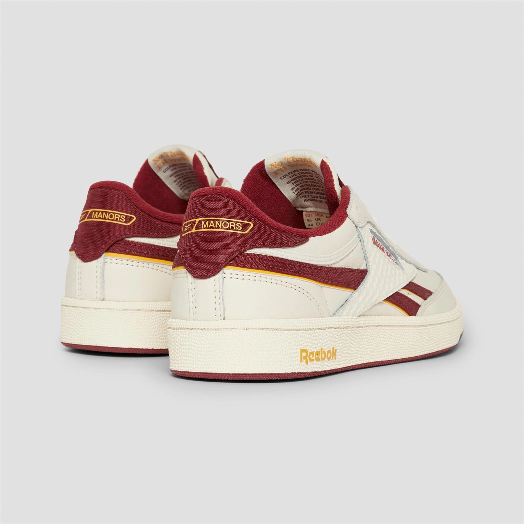 x Reebok Club C Golf Shoes White/Revenge Red Manors Men's Classic Apparel