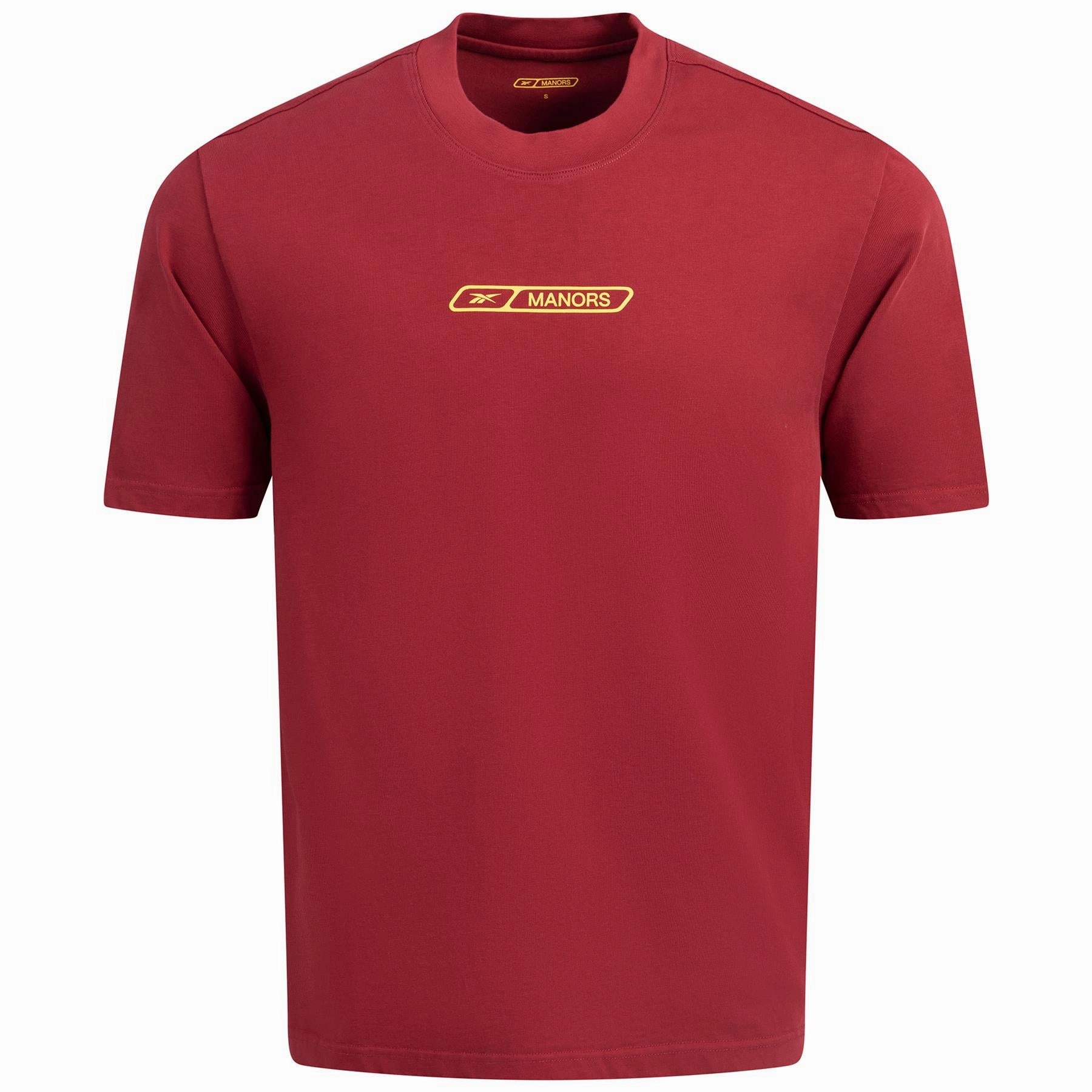 x Reebok Graphic Logo T-Shirt Burgundy Manors Men's Classic Apparel