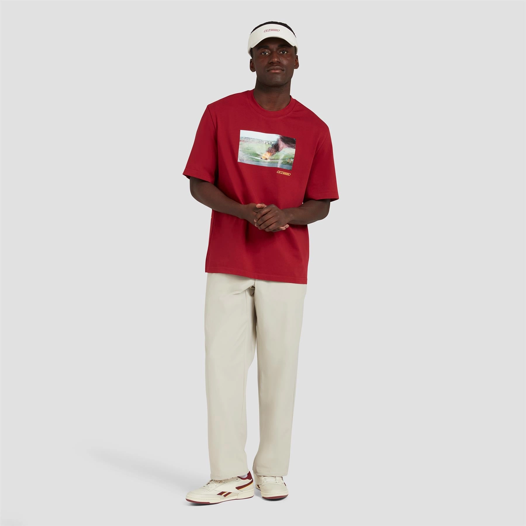 x Reebok I'll Walk T-Shirt Burgundy Manors Men's Classic Apparel