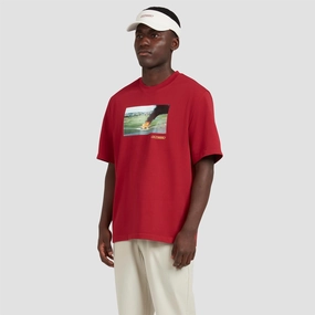 x Reebok I'll Walk T-Shirt Burgundy Manors mens classic apparel